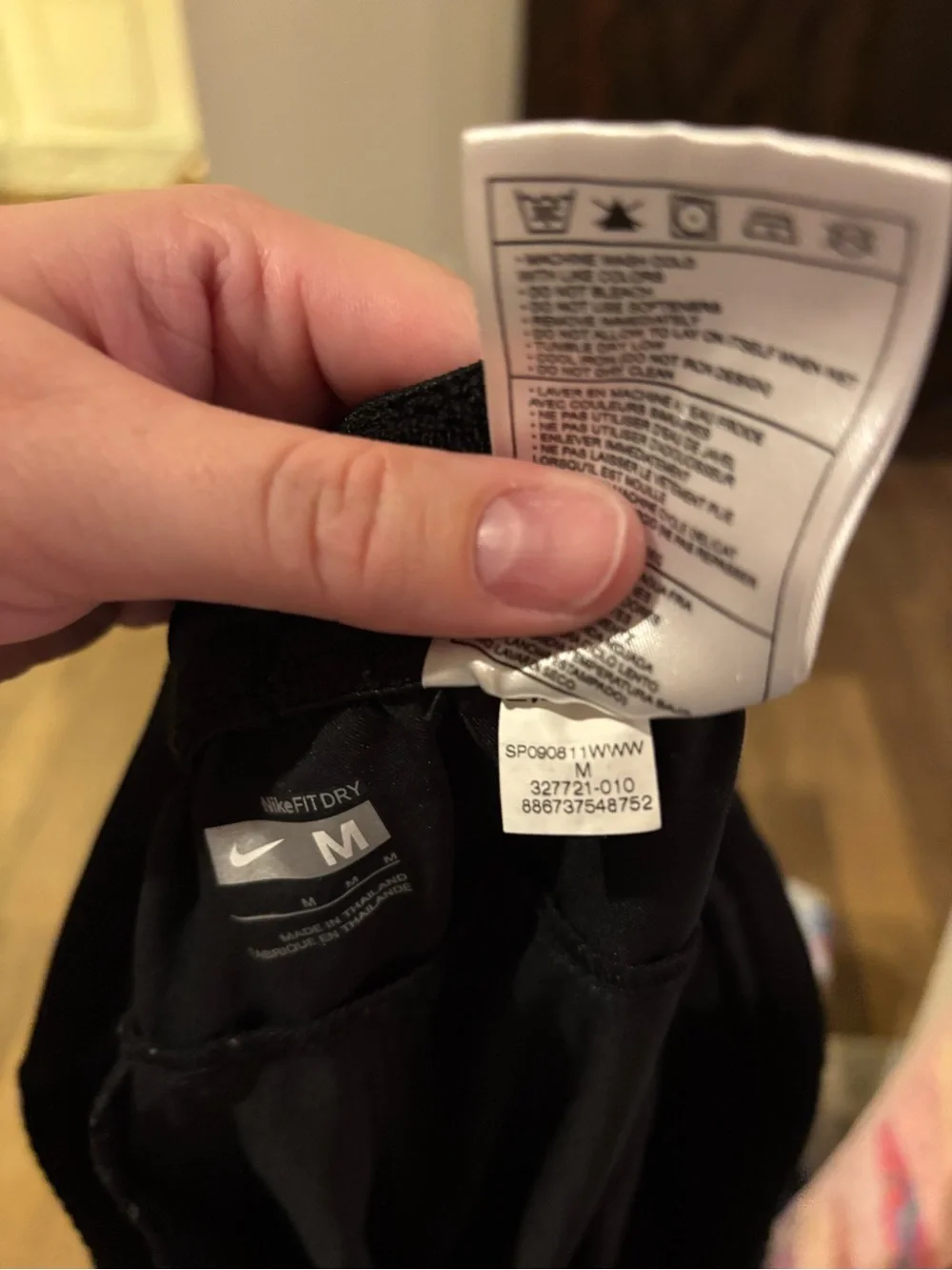 Nike Black Men's Athletic Shorts with White Swoosh Logo Medium